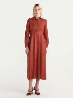 RAREISM - Solid Maxi Shirt Dress