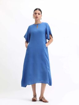 RAREISM - Solid Linen Draped Dress