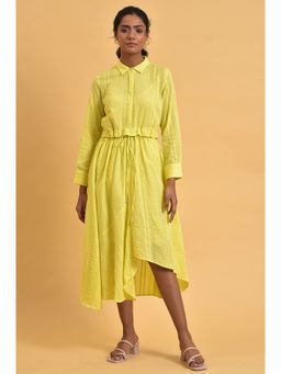 W - Yellow Solid Dress