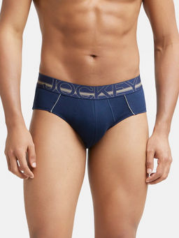 Jockey - US14 Men Super Combed Cotton Solid Brief - Navy