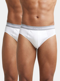 Jockey - 1010 Men Super Combed Cotton Solid Brief - White (Pack of 2)