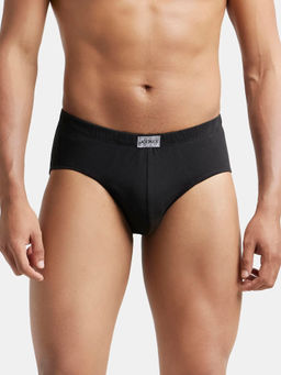 Jockey - 8035 Men Super Combed Cotton Solid Brief - Black