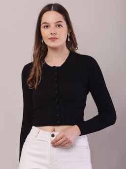 NOBARR - Women Black Solid Cardigan