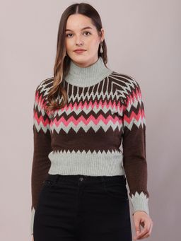 NOBARR - Women Multi-Color Woven 1 Sweater