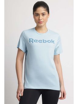 Reebok - Women Blue Solid T-Shirt