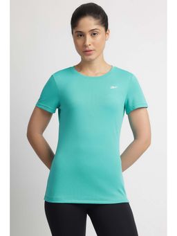 Reebok - Women Green Solid T-Shirt