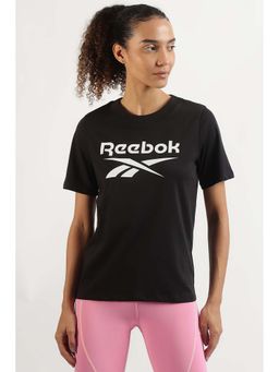 Reebok - Women Black Solid T-Shirt
