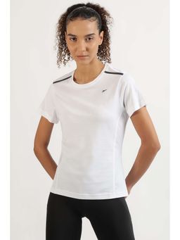 Reebok - Women White Solid T-Shirt