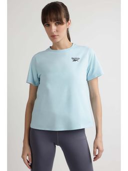 Reebok - Women Blue Solid T-Shirt