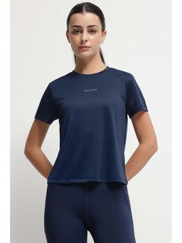 Reebok - Women Navy Blue Solid T-Shirt