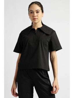 Reebok - Women Black Solid Polo T-Shirt