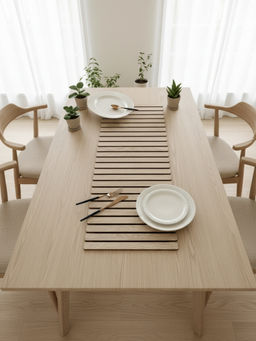 Mason Home - Elm Foldable Table Runner - Cream (3 Feet)