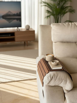 Mason Home - Elm Sofa Armrest Tray Brown