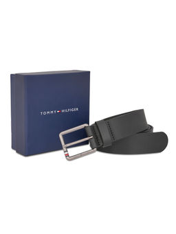 Tommy Hilfiger - Black Crowleys Men Non Reversible Leather Belt - 80cm