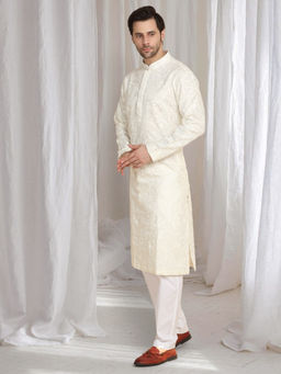 Aham-Vayam - Aham Flora Thread Embroidered Kurta