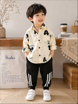 Googo Gaaga - Boys Typography Letter Print Shirt