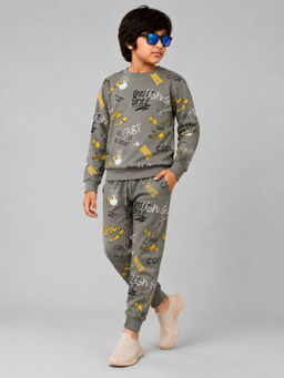 PLUM TREE - Boys Premium Soft Cotton full sleeve Sweatshirt and Joggers