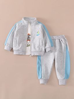 Hopscotch - Boys Multi-Color Doodle Joggers with T-Shirt & Jacket