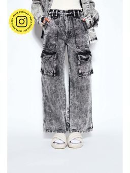 The Clothing Factory - 90s Baggy Denim Unisex Cargo Jeans Grey