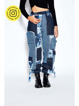 The Clothing Factory - Patchwork Unisex Denim Cargo Pants
