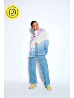 The Clothing Factory - Ombre Denim Unisex Jacket Lavender