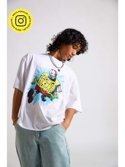 The Clothing Factory - Spongebob- Sponge Script Fry cook Oversized T-Shirt