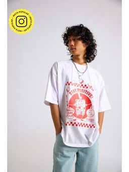 The Clothing Factory - Spongebob-Stay Positive Oversized T-Shirt