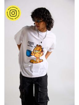 The Clothing Factory - Garfield-Insert Coffee To Begin Oversized T-Shirt