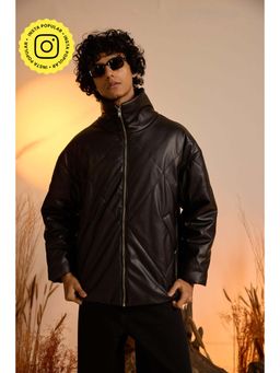 The Clothing Factory - Faux Leather Oversized Puffer Jacket