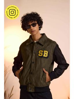 The Clothing Factory - Spongebob Embellished Suede Bomber Jacket