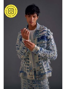 The Clothing Factory - Blue Distressed Denim Jacket
