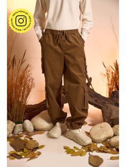 The Clothing Factory - Corduroy Light Olive Cargo Jogger Pant for Men