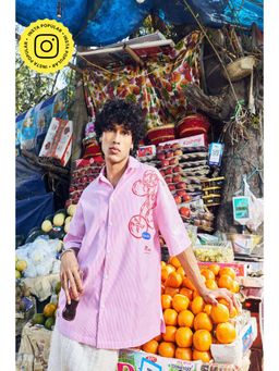 The Clothing Factory - Pomodoro Stripe Resort Pink Shirt