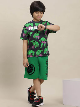 Kidsville - Hulk Printed Regular Fit Combo Set For Boys (Set of 2)