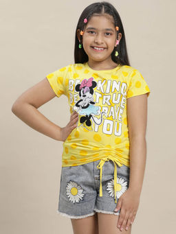 Kidsville - Mickey & Friends Printed Regular Fit T-Shirt For Girls
