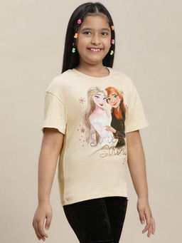 Kidsville - Frozen Graphic Relaxed Fit T-Shirt For Girls