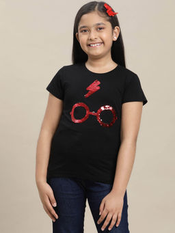 Kidsville - Harry Potter Printed Regular Fit T-Shirt For Girls