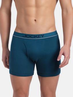 Jockey - 8009 Men Cotton Solid Boxer Brief - Seaport Teal
