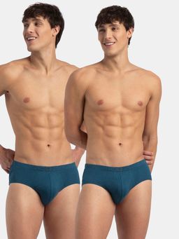 Jockey - 8035 Men Super Combed Cotton Solid Brief - Seaport Teal (Pack of 2)
