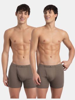 Jockey - 8008 Men Cotton Solid Boxer Trunk - Dark Khaki (Pack of 2)