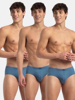 Jockey - 8035 Men Super Combed Cotton Solid Brief - Stellar (Pack of 3)