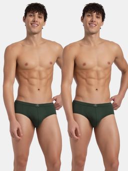 Jockey - 8035 Men Super Combed Cotton Solid Brief - Deep Forest (Pack of 2)