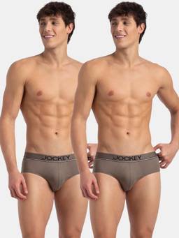 Jockey - 8037 Men Super Combed Cotton Solid Brief - Dark Khaki