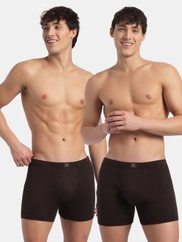 Jockey - 8008 Men Cotton Solid Boxer Brief - Brown (Pack of 2)
