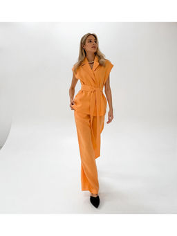 Miakee - Orange Summer Solid Love Co-Ord (Set of 3)