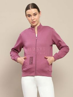 Madame - Women Printed Mauve Sweatshirt