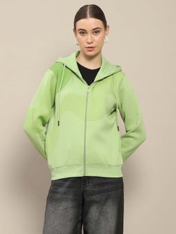 Madame - Women Typography Apple Green Hoodie