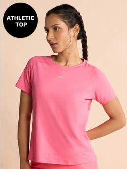 Kica - Regular Fit Active Top in DryFit Fabric - Stride Training Collection Pink