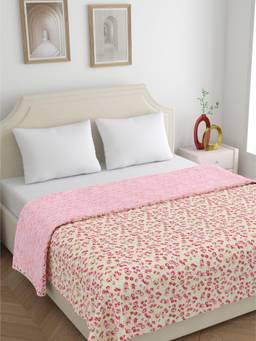 Home Ecstasy - 100% Cotton 210 GSM Floral Double Dohar