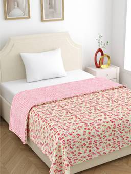Home Ecstasy - 100% Cotton 210 GSM Floral Single Dohar